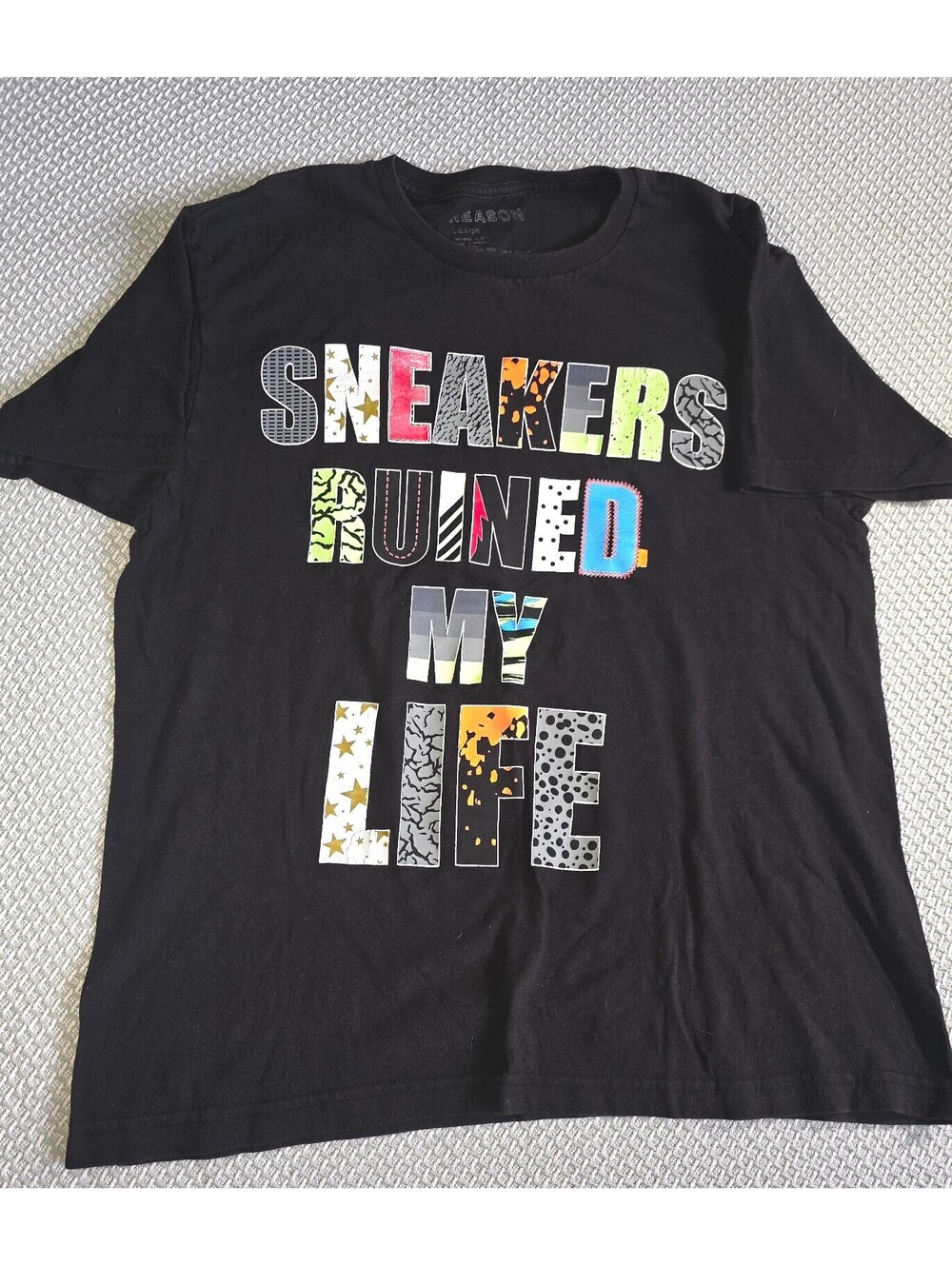 Black reason size large t-shirt